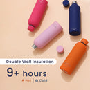 Stainless Steel Water Bottle | 500 ml | Double Wall Insulated Bottle | Light Pink