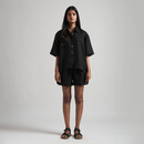 Linen Shirt & Shorts for Women | Black