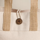 Cotton Tote Bag | Beige & White