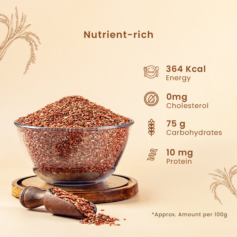 Red Rice |Unpolished | 1 Kg | Improves Metabolism | Pack of 2