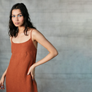 Linen Slip Dress for Women | Cinnamon