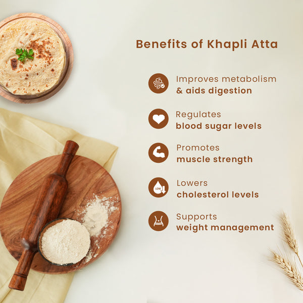 Khapli Wheat | Stone Milled | 5 Kg | Improves Metabolism