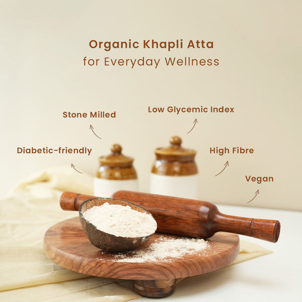 Khapli Atta | Stone Milled | 1 Kg | Aids in Digestion