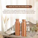Copper Water Bottles | Set of 2 | 1 L | Plain