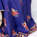 Cotton Lehenga Set | Floral Printed on Blouse | Purple