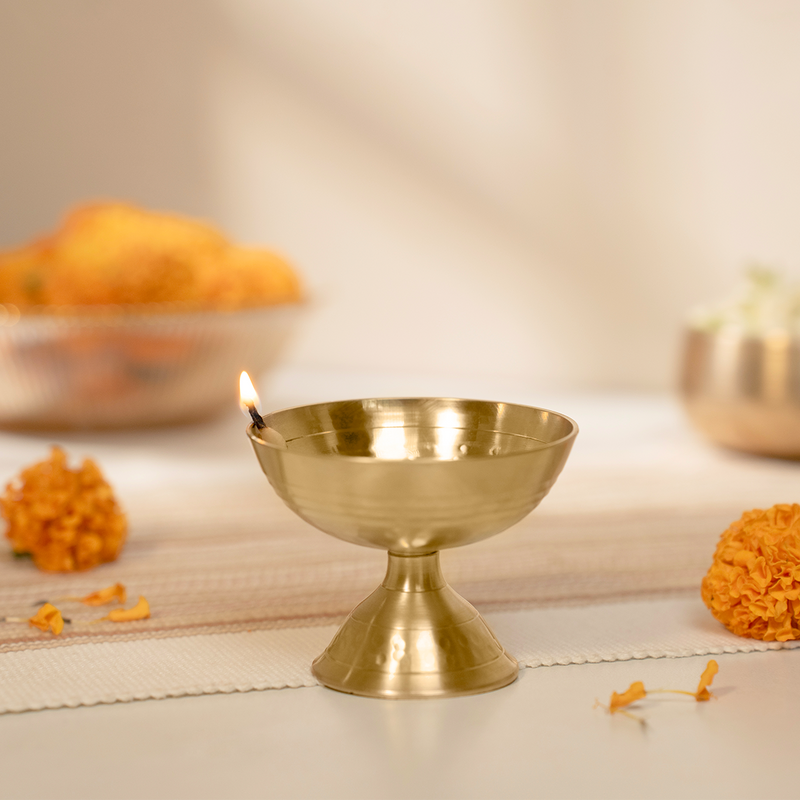 Pooja Thali Set | 7 Pieces | Hammered Design