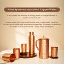 Pure Copper Bottle & 2 Glasses Set | Hammered