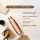 Copper Water Bottle | 1 Litre |  Plain | Improves Digestion