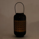 Iron Lantern Decorative | Solar Powered | Black & Gold