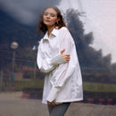 Organic Cotton White Long Shirt for Women