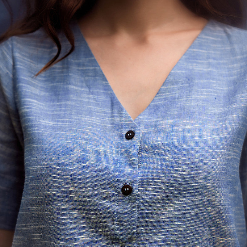 Organic Cotton Top for Women | Blue