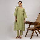 Chanderi Silk Kurta with Slip | Green