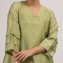 Chanderi Silk Kurta with Slip | Green