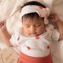 Soft Headband | White & Red