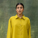 Upcycled Solid Shirt | Oversized | Green