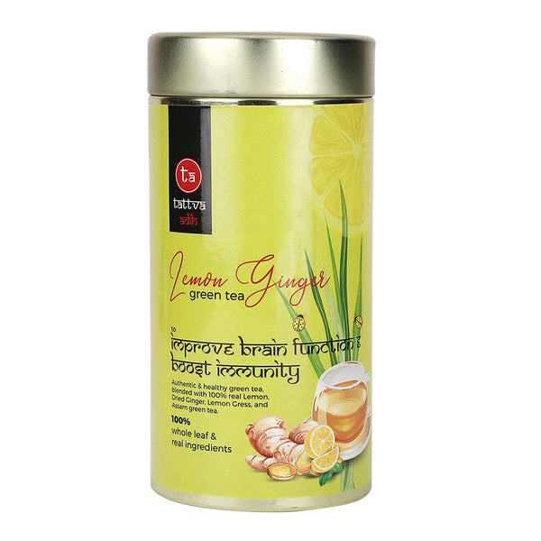 Lemon Ginger Green Tea | Improve Brain Function & Boost Immunity | 100 g