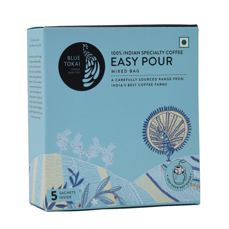 Blue Tokai Easy Pour Mixed Coffee | Light to Dark Roast | 5 Bags