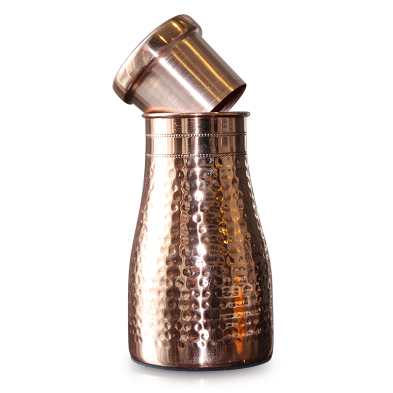 Copper Utensils | Copper Jug With Lid | 1 L