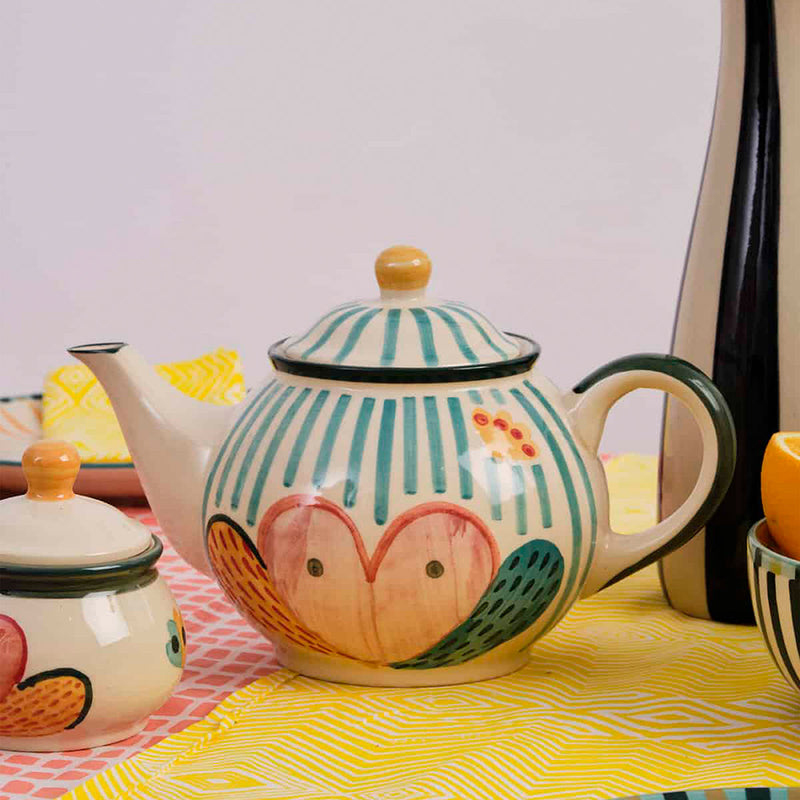 Ceramic Tea Pot | Multicolour | 500 ml