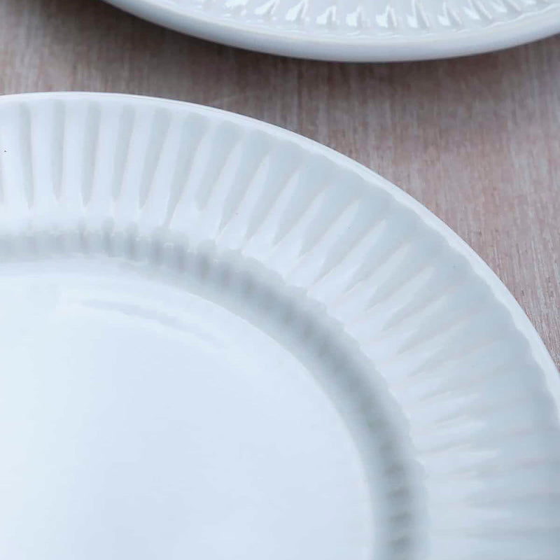 Ceramic Dinner Plates | Round Shape | White | 10.5 x 10.5 x 1 | Set of 2