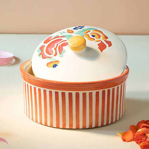 Ceramic Serving Bowl | Tureen with Lid | with Lid | Multicolour | 1200 ml