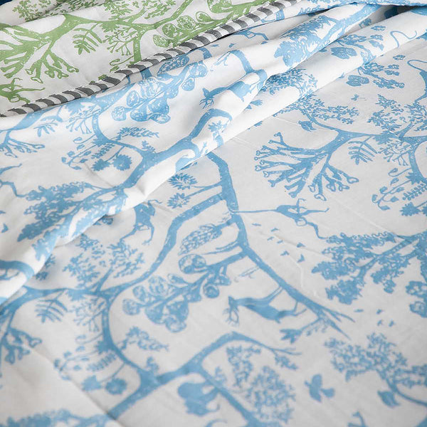 Creatures Of Canopy Dohar Single| Soft Blue | 60 x 90 In