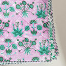 Cotton Sativa Quilt | Printed Design | Pink | 59 x 91 inch