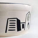 Ceramic Serving Bowl | Round Shape | Black & White | 1200 ml
