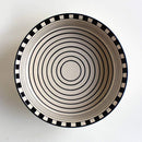 Ceramic Serving Bowl | Round Shape | Black & White | 1200 ml