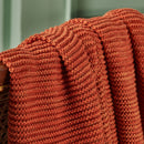 Organic Cotton Sofa Throw Blanket | Orange | 45 x 65 inches