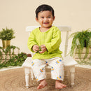Kurta Pajama for Baby Boy | Organic Cotton | Printed | Green