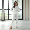 Cotton Linen Co-Ord Set | White