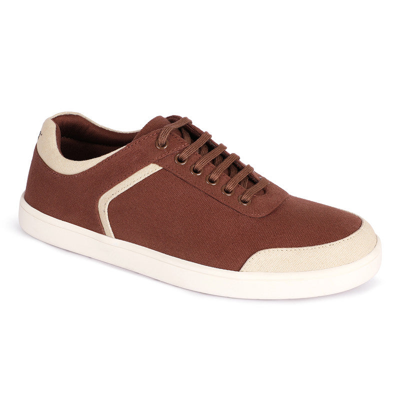 Paaduks Canvas Sneakers for Men | Brown & Beige