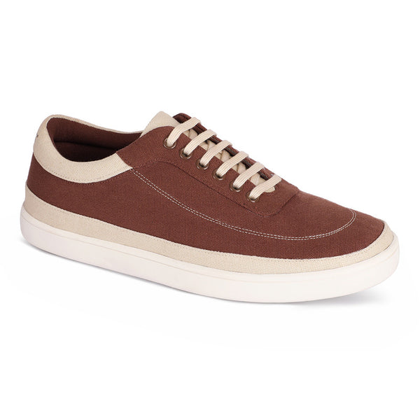 Paaduks Canvas Brown Sneakers for Men