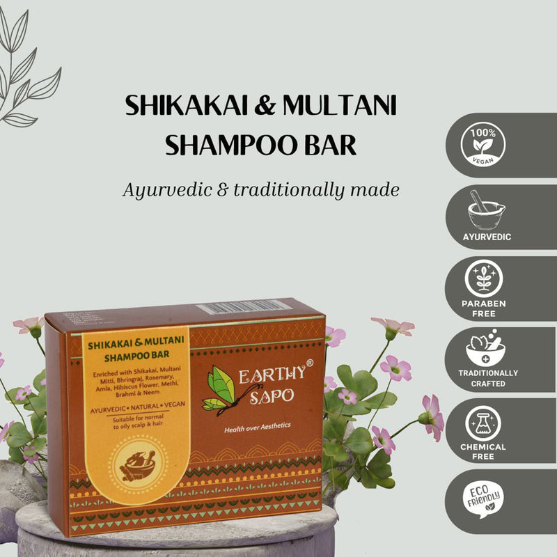 Shikakai Soap | Shampoo Bar | Vegan Shikakai & Multani | 100 g