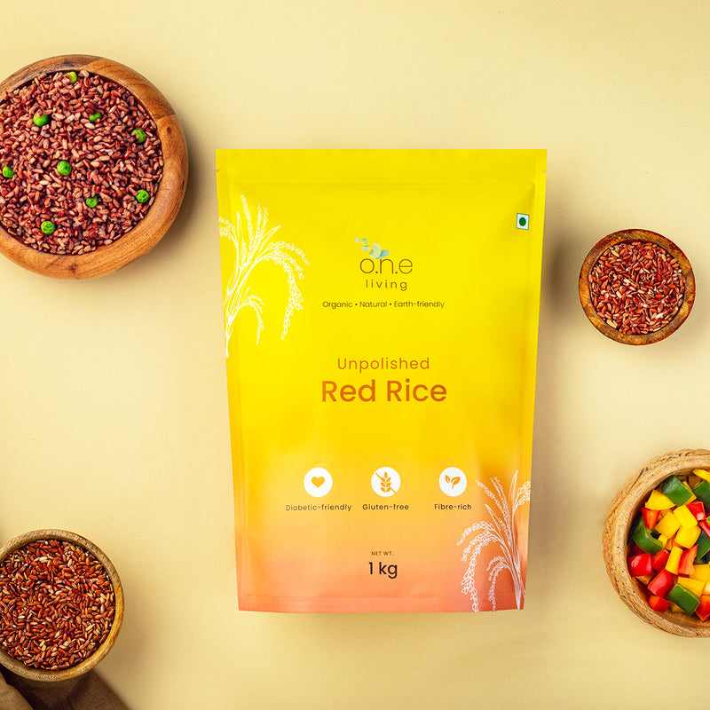 Red Rice | Unpolished | 1 Kg | Diabetic Friendly