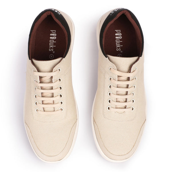 Paaduks Canvas Sneakers for Men | Beige