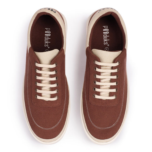 Paaduks Canvas Brown Sneakers for Men