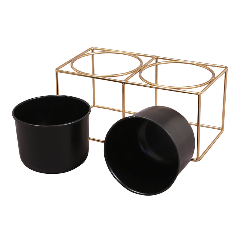 Iron Planter with Stand | Black | 29 cm