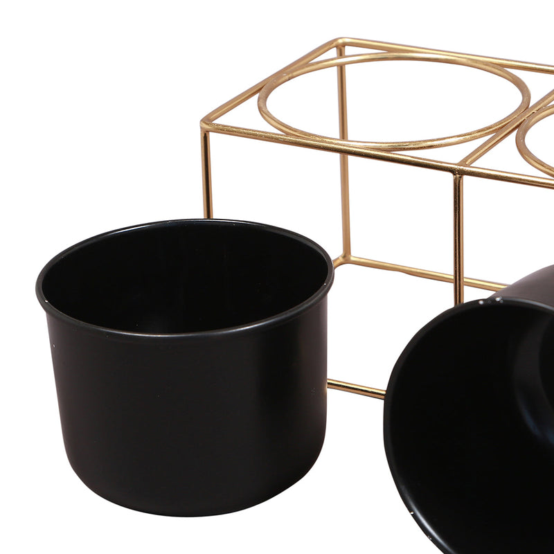 Iron Planter with Stand | Black | 29 cm
