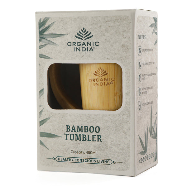 Bamboo Tumbler | Spill-Proof Sliding Lid | 450 ml