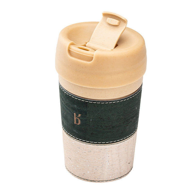 Bamboo Coffee Tumbler & Cork Sleeve | 375 ml | Sacramento Green