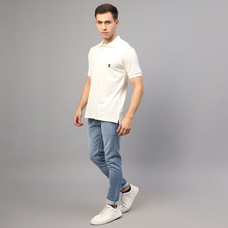 White Polo T-Shirt for Men | Organic Cotton