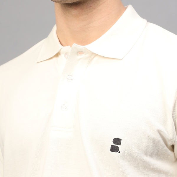 White Polo T-Shirt for Men | Organic Cotton