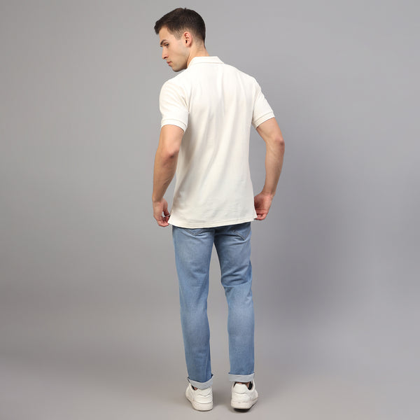 White Polo T-Shirt for Men | Organic Cotton