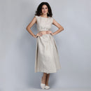 Linen Midi Dress for Women | Beige