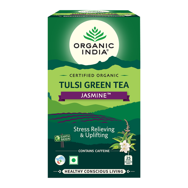 Organic India | Tulsi Green Tea | Jasmine 25 | Tea Bags