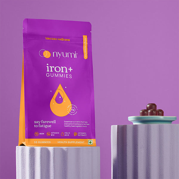 Iron Gummies | Folic Acid & Vitamin B12 | Reduces Tiredness & Fights Anaemia | 30 Gummies