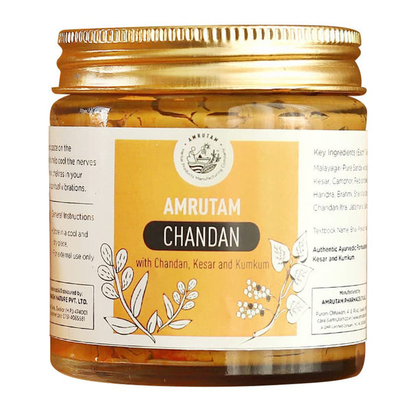 Amrutam Pure Chandan Tika | Blend of Kumkum and Kesar | 70 g