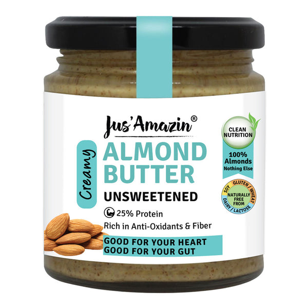 Almond Butter | Creamy | Unsweetened | Vegan & Dairy Free | 200 g